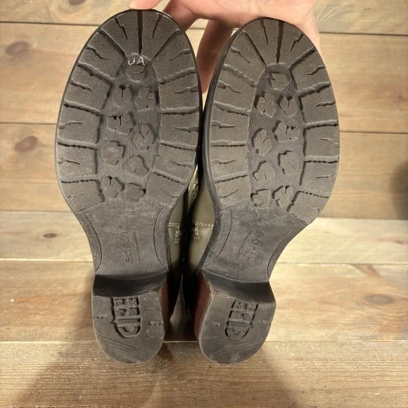 earth denali anchor womens size 7.5 shoes green leather heel combat boots - Picture 6 of 11